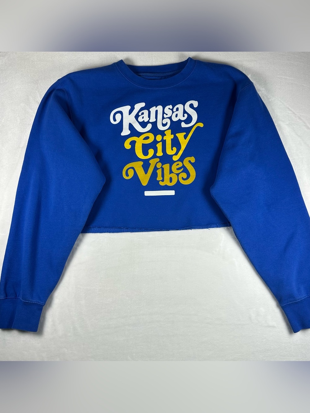 Blue 84 Royal Blue Kansas City Vibes Cropped Sweatshirt